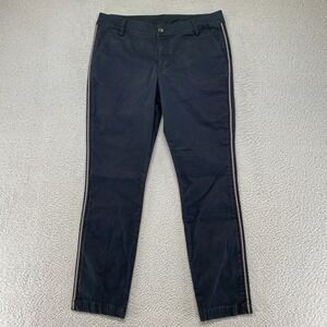 Cabi Pants Womens 8 Chino Tapered Trousers Rainbow Ribbon Black Work Office 5313